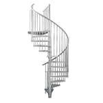 Escalier hélicoïdal extérieur Minka Rondo Zink Smart en acier galvanisé Ø 120 cm