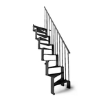 Escalier-gain-de-place-acier-noir