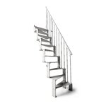 Escalier-gain-de-place-acier-blanc