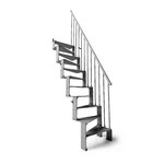 Escalier-gain-de-place-acier-gris