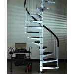 Escalier hélicoïdal en acier blanc et noir Fontanot AF26 Ø 100 cm