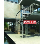 Escalier hélicoïdal / en colimaçon d'extérieur Dolle Toronto en acier galvanisé Ø 125 cm