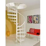 Escalier en colimaçon / hélicoïdal en métal blanc Magia 50 Ø 130 cm