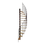 Escalier gain de place semi-hélicoïdal Treppen Hambourg en acier et hêtre 60 x 120 cm