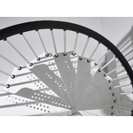Escalier en colimaçon d'extérieur en acier galvanisé blanc Fontanot Sky 030 Ø 120 cm