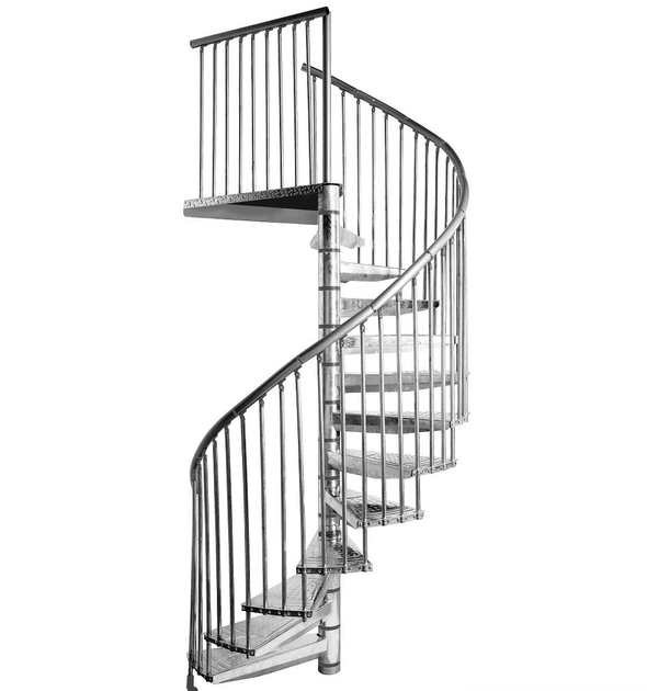 escalier helicoidal aluminium