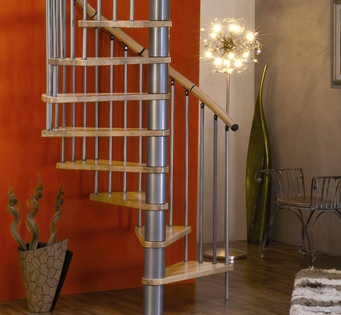 Escalier hélicoïdal minka gris à 120 cm escaliers en colimaçon Gris Escalier désign