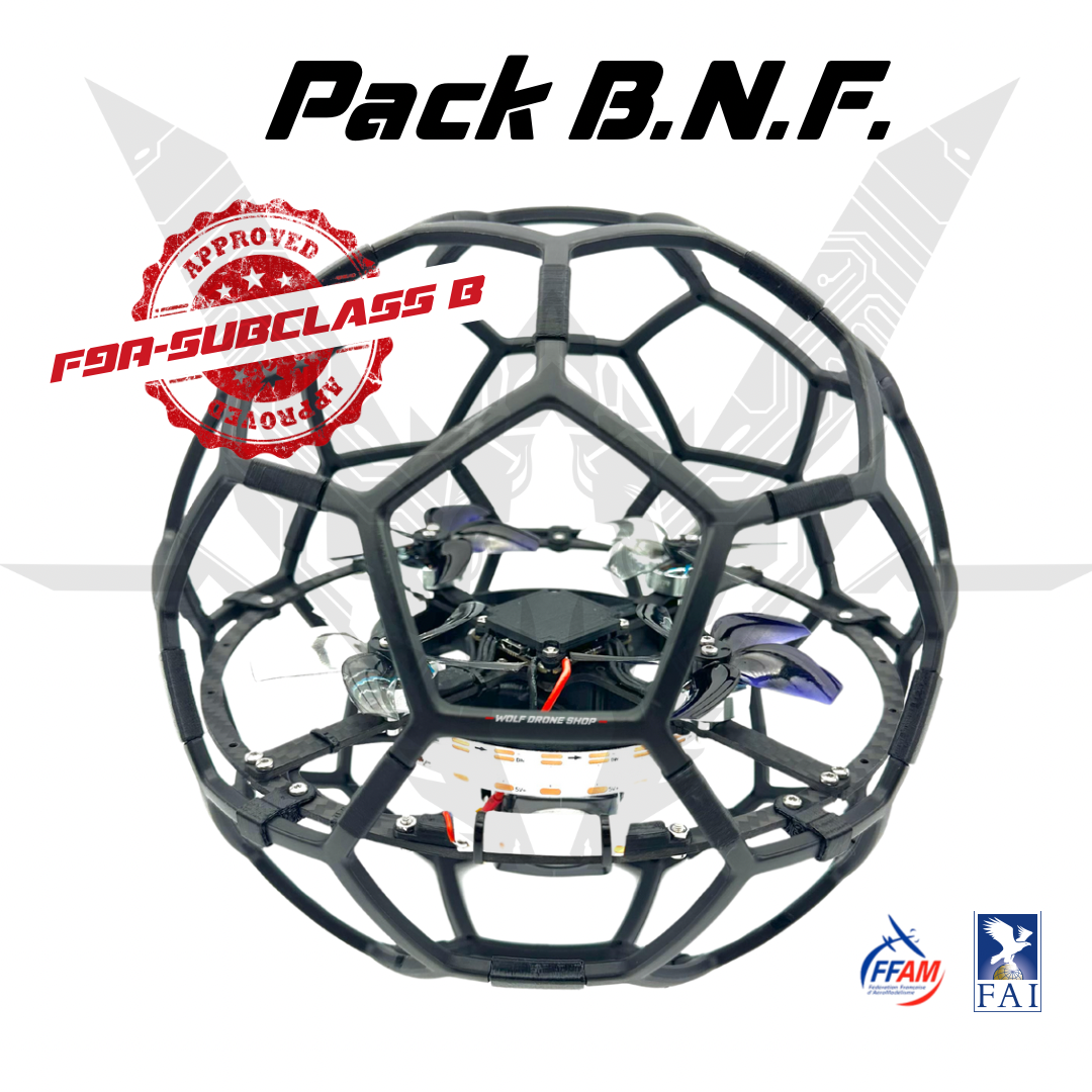 WOLF DRONE SOCCER - PACK BNF - Conforme F9A-SUBCLASS B (FAI - FFAM) - Classe C4 EU