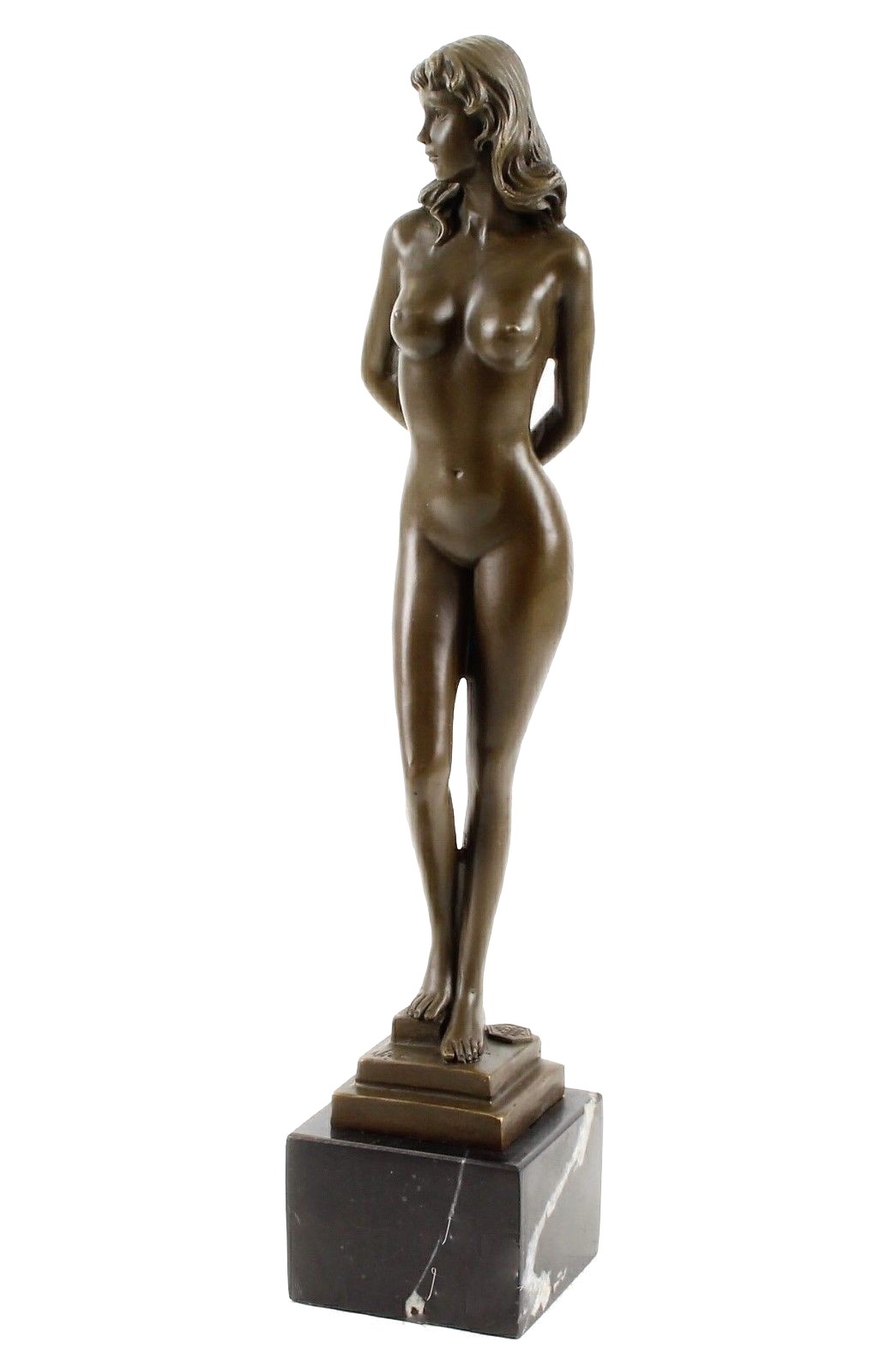 Statue en bronze érotique femme nue 36 cm - classic-stores