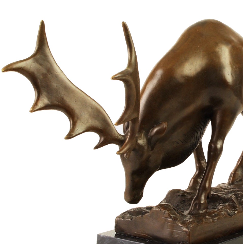 Statue-bronze-cerf-a