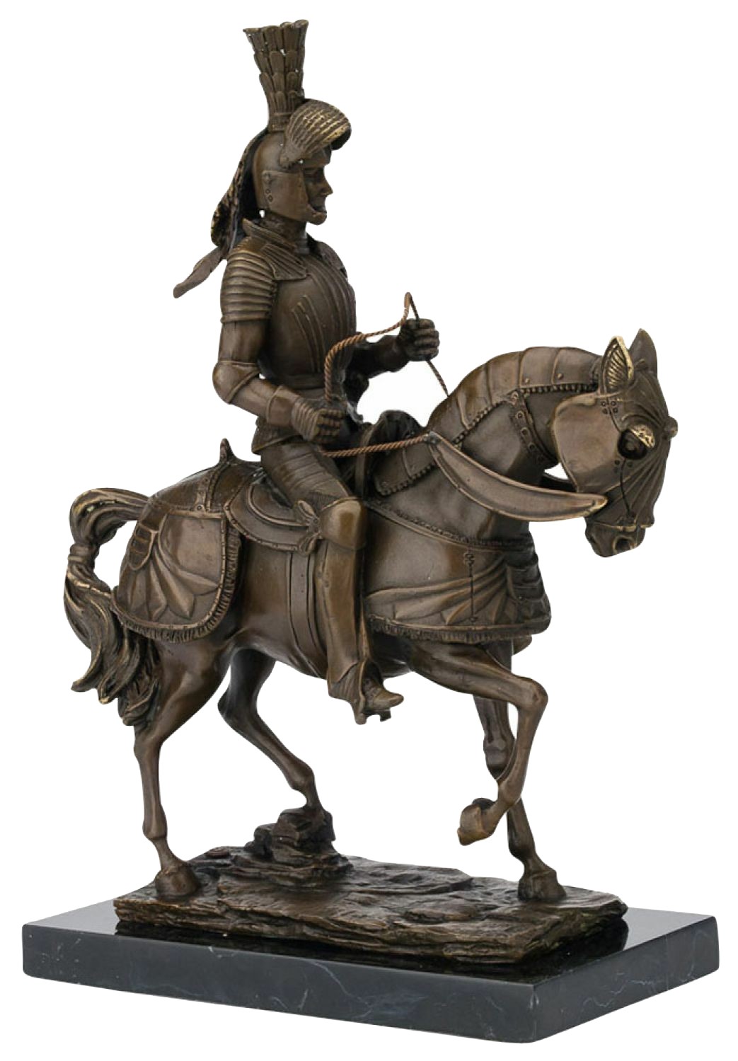 Statue-bronze-chevalier-a