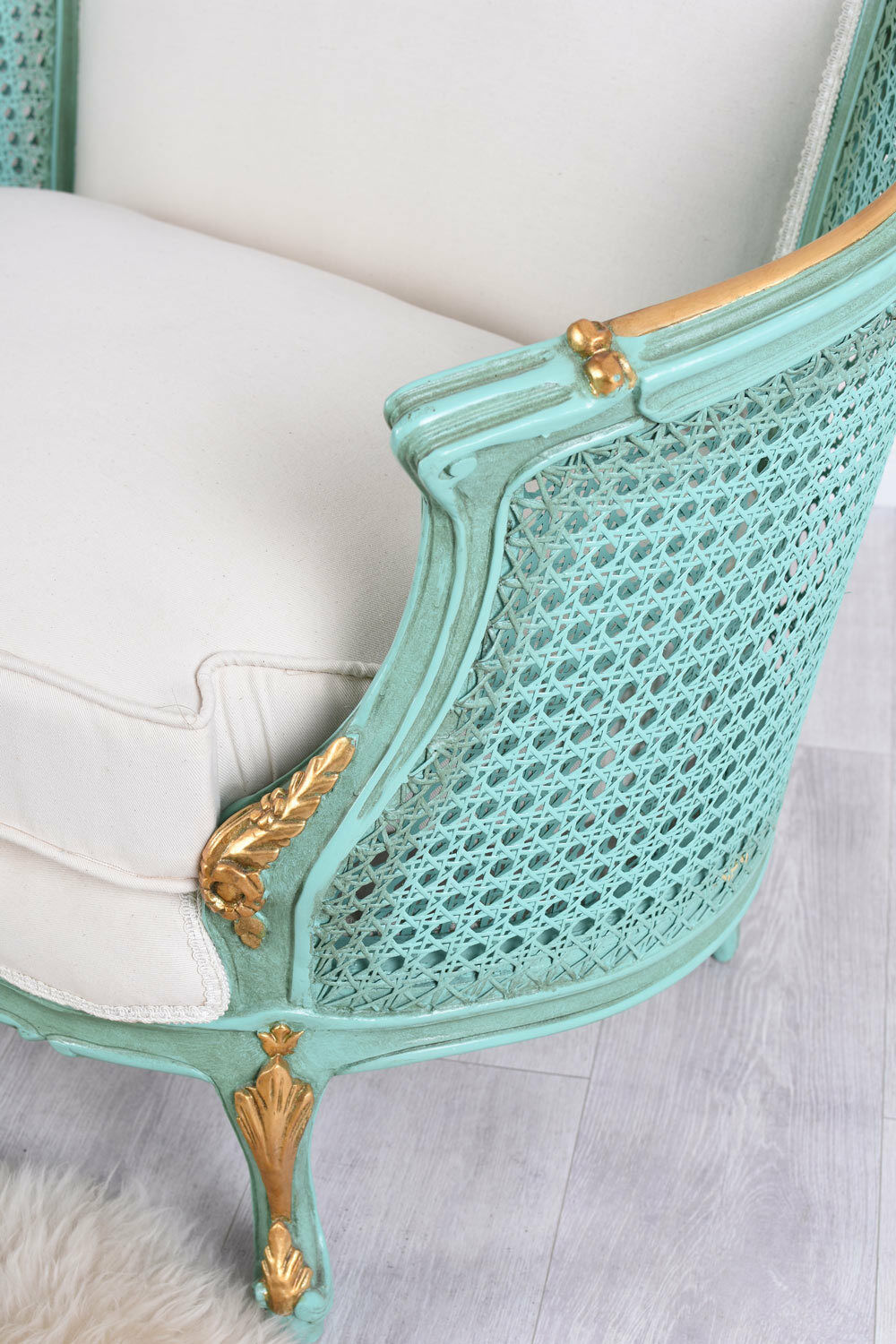 Canapé-Louis-XV-vert-d