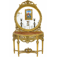 Console rococo en hêtre doré style Louis XVI Versailles