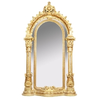 Miroir rococo royal en bois doré 248x136 cm Olivet