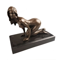 Statue en bronze érotique femme nue 21 cm