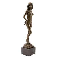 Statue en bronze érotique femme nue 36 cm