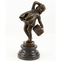 Statue en bronze L'élève reproduction Chiparus 24 cm