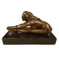 Statue érotique en bronze de femme nue 14 cm