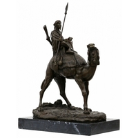 Statue en bronze bédouin guerrier 37 cm