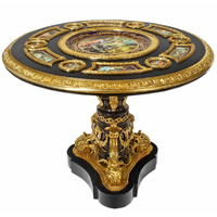 Table royale style Louis XV Ø110 cm en porcelaine et bronze Brienne