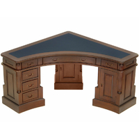 Bureau de coin angle style anglais victorien en acajou Walden