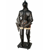 Armure médiévale chevalier noir 192 cm Montfort