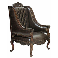 Fauteuil style anglais victorien en acajou Buckingham