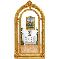 Miroir style second Empire en bois doré 212x112 cm Versailles