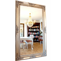 Miroir baroque en bois argenté 214x120cm Creuilly