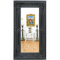 Miroir baroque 160x86cm en bois noir Avrilly