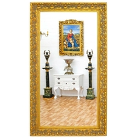 Miroir baroque en bois doré 210x120cm Montaigut