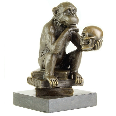 Statue-bronze-singe