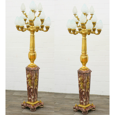 Lampe-royale-marbre-bronze
