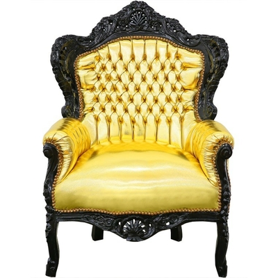 fauteuil-baroque-dore-noir