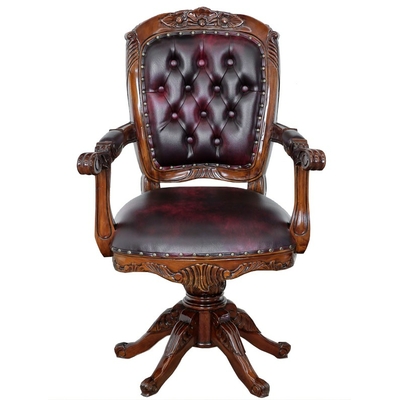 Fauteuil-bureau-bordeaux-acajou