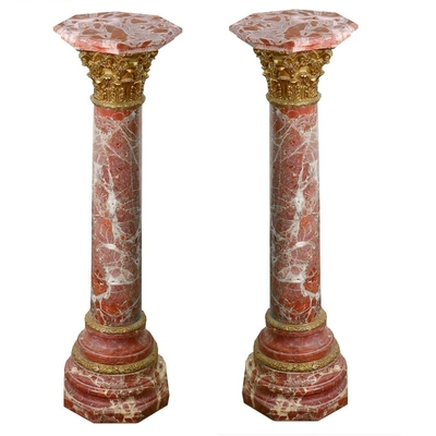 paire-colonnes-marbre-rouge
