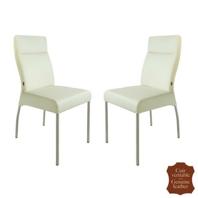 Chaises-cuir-veritable-blanc