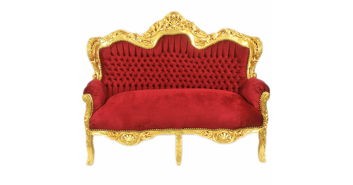 Canapé Style Baroque Sculpté et Doré en vente sur