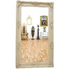 Miroir baroque en bois blanc 234x134m Aucors