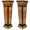 Paire de colonnes en marqueterie Boulle style Napoléon III Certines