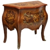 Commode style Louis XV en marqueterie noyer Thoury