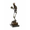 Statue-bronze-squelette-a