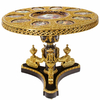 Table royale en bronze et médaillons en porcelaine Jaucourt