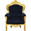 fauteuil-rococo-dore-noir