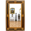 Miroir baroque cadre en bois noir et doré 160x98 cm Posanges