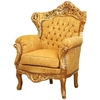 Fauteuil rococo royal en bois doré Hambourg