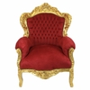 Fauteuil-pere-noel-bordeaux-dore