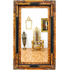 Miroir baroque cadre en bois noir et doré 152x92 cm Talcy