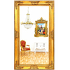 Grand miroir baroque 212x120cm en bois doré Chantilly