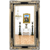 Miroir baroque 152x92cm cadre en bois noir et argenté Talcy